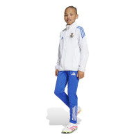 adidas Real Madrid Presentatie Trainingsjack Europees 2025-2026 Kids Wit Blauw
