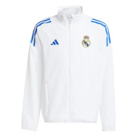 adidas Real Madrid Presentatie Trainingsjack Europees 2025-2026 Kids Wit Blauw