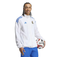 adidas Real Madrid Presentatie Trainingspak Full-Zip Europees 2025-2026 Wit Blauw