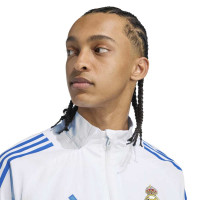 adidas Real Madrid Presentatie Trainingspak Full-Zip Europees 2025-2026 Wit Blauw