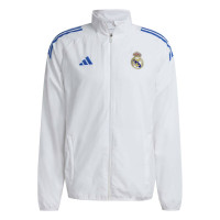 adidas Real Madrid Presentatie Trainingspak Full-Zip Europees 2025-2026 Wit Blauw