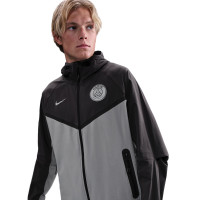 Nike Paris Saint-Germain Tech Woven Tracksuit 2025-2026 Grey Silver Black