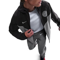 Nike Paris Saint-Germain Tech Woven Jacket 2025-2026 Grey Silver Black