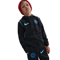 Nike Inter Milan Full-Zip Woven Tracksuit 2025-2026 Kids Black Light Blue Blue
