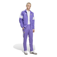 adidas Real Madrid Lifestyler Trainingsbroek Paars Wit