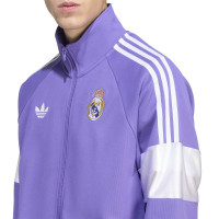 adidas Real Madrid Lifestyler Tracksuit Full-Zip Purple White