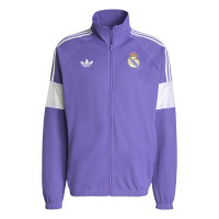 adidas Real Madrid Lifestyler Tracksuit Full-Zip Purple White