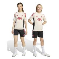 adidas Liverpool Trainingsbroekje 2025-2026 Kids Zwart Rood Wit