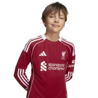 adidas Liverpool Long Sleeve Home Shirt 2025-2026 Kids