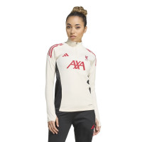 adidas Liverpool Trainingstrui 1/4-Zip 2025-2026 Dames Wit Rood Zwart
