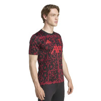 adidas Liverpool Pre-Match Training Shirt 2025-2026 Black Red