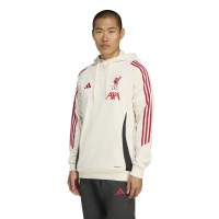adidas Liverpool Track Hooded Tracksuit 2025-2026 White Black Red