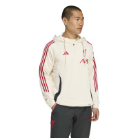 adidas Liverpool Track Hooded Tracksuit 2025-2026 White Black Red
