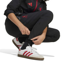 adidas Liverpool Vis Tech Tracksuit Full-Zip Kids Black Red