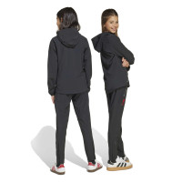 adidas Liverpool Vis Tech Tracksuit Full-Zip Kids Black Red