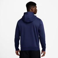Nike Atletico Madrid Club Hoodie 2025-2026 Donkerblauw Felgeel