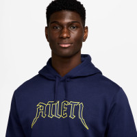 Nike Atletico Madrid Club Hoodie 2025-2026 Donkerblauw Felgeel