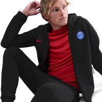 Nike Paris Saint-Germain Tech Fleece Trainingspak Full-Zip 2025-2026 Zwart Rood