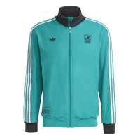 adidas Liverpool Terrace Icons Trainingspak Full-Zip Groen Zwart Wit
