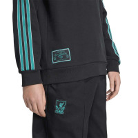 adidas Liverpool Terrace Icons Crew Tracksuit Black Green White