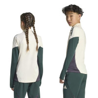 adidas Juventus Trainingstrui 1/4-Zip Europees 2025-2026 Kids Beige Groen Zwart