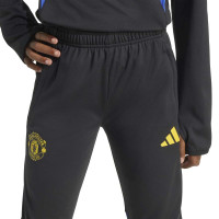 adidas Manchester United Trainingsbroek 2025-2026 Kids Zwart Blauw Geel