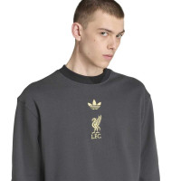 adidas Liverpool Lifestyler Crew Sweater Donkergrijs Goud