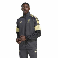 adidas Liverpool Lifestyler Trainingspak Full-Zip Donkergrijs Goud Zwart