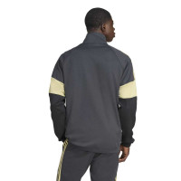 adidas Liverpool Lifestyler Trainingspak Full-Zip Donkergrijs Goud Zwart