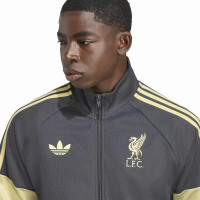 adidas Liverpool Lifestyler Trainingspak Full-Zip Donkergrijs Goud Zwart