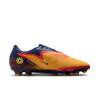 Nike Phantom 6 Low Haaland Academy Grass/Artificial Grass Football Boots (MG) Dark Blue Orange Yellow Red