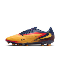 Nike Phantom 6 Low Haaland Academy Grass/Artificial Grass Football Boots (MG) Dark Blue Orange Yellow Red