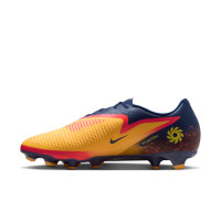 Nike Phantom 6 Low Haaland Academy Grass/Artificial Grass Football Boots (MG) Dark Blue Orange Yellow Red