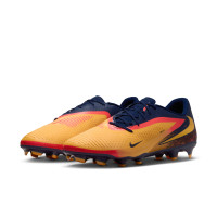 Nike Phantom 6 Low Haaland Academy Grass/Artificial Grass Football Boots (MG) Dark Blue Orange Yellow Red