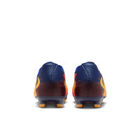 Nike Phantom 6 Low Haaland Academy Grass/Artificial Grass Football Boots (MG) Dark Blue Orange Yellow Red