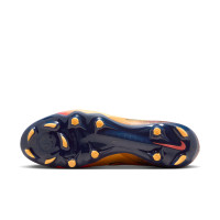 Nike Phantom 6 Low Haaland Academy Grass/Artificial Grass Football Boots (MG) Dark Blue Orange Yellow Red