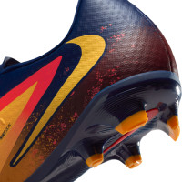 Nike Phantom 6 Low Haaland Academy Grass/Artificial Grass Football Boots (MG) Dark Blue Orange Yellow Red