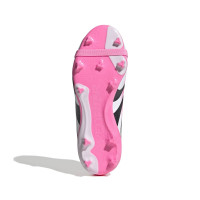 adidas Predator League FT Gras / Kunstgras Voetbalschoenen (MG) Kids Roze Zwart Wit