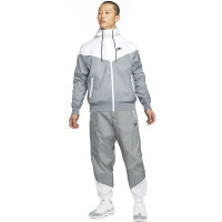 Nike Sportswear Windrunner Full-Zip Woven Tracksuit Grey White Black