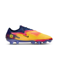 Nike Phantom 6 Low Haaland Elite Gras Voetbalschoenen (FG) Donkerblauw Oranje Geel Rood