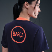 Nike FC Barcelona Pre-Match Training Shirt 2025-2026 Women's Dark Blue Orange