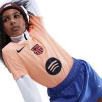 Nike FC Barcelona Strike Trainingsshirt 2025-2026 Kids Oranje Donkerblauw