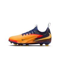 Nike Phantom 6 Low Haaland Academy Grass/Artificial Grass Football Boots (MG) Kids Dark Blue Orange Yellow Red