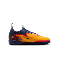Nike Phantom 6 Low Haaland Academy Zaalvoetbalschoenen (IN) Kids Donkerblauw Oranje Geel Rood