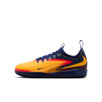 Nike Phantom 6 Low Haaland Academy Zaalvoetbalschoenen (IN) Kids Donkerblauw Oranje Geel Rood