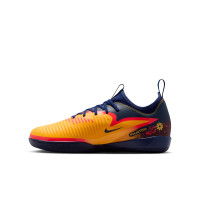 Nike Phantom 6 Low Haaland Academy Zaalvoetbalschoenen (IN) Kids Donkerblauw Oranje Geel Rood
