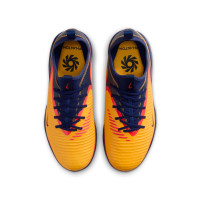 Nike Phantom 6 Low Haaland Academy Zaalvoetbalschoenen (IN) Kids Donkerblauw Oranje Geel Rood