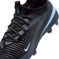 Nike Phantom 6 Low Academy Grass/Artificial Grass Football Boots (MG) Kids Black Light Blue