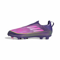 adidas F50 Lamine Yamal League Veterloze Gras / Kunstgras Voetbalschoenen (MG) Kids Paars Roze Geel