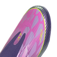 adidas F50 Lamine Yamal League Veterloze Gras / Kunstgras Voetbalschoenen (MG) Kids Paars Roze Geel